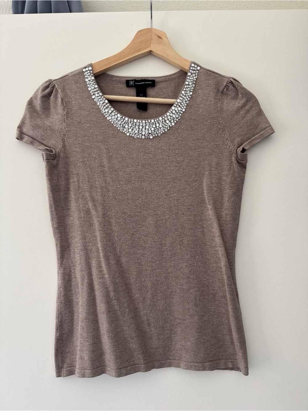 INC Bejeweled Sweater Tee